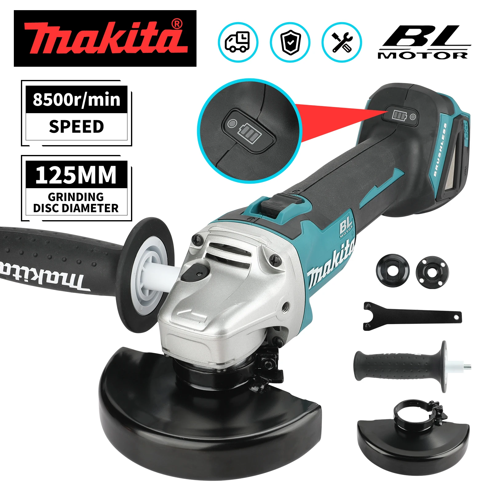 Brushless Angle Grinder Battery Powered - NEU 2026 Makita DGA504 125mm Akku-Winkelschleifer