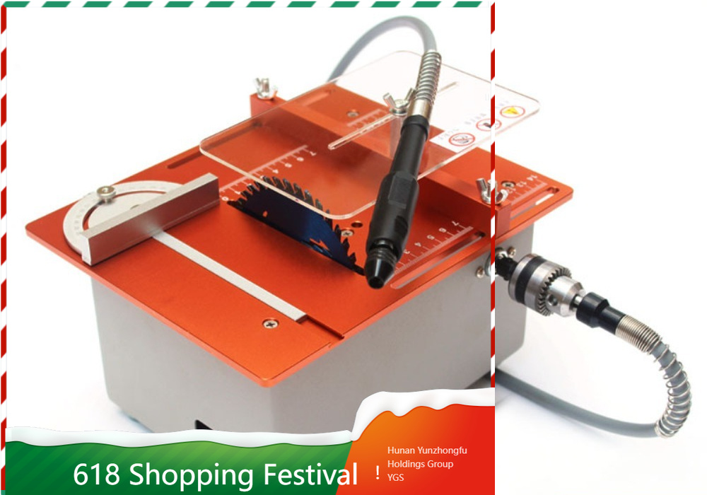 Mini Table Saw For Woodworking - Tragbare Mini-Holzbearbeitungs-Tischkreissäge 360W Leistungseffizienter Schneidemaschine für